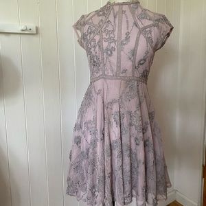 Free people lilac embroidered dress
